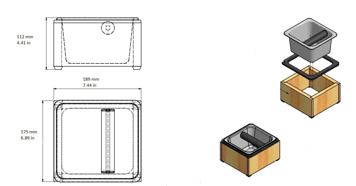 Amazon | ラトルウェア ステンレススチール ノックボックス メープル